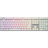 Sharkoon PureWriter RGB mechanisch gaming toetsenbord Wit, US lay-out (QWERTY), Kailh Choc Low Profile Red, 100%, RGB leds