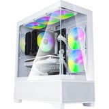 SilverStone Lucid 05 mini tower behuizing Wit | 2x USB-A | 1x USB-C | RGB | Tempered Glass