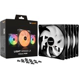 be quiet! Light Wings LX 140mm PWM Triple Pack case fan Zwart, 4-pin PWM, RGB