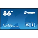 iiyama ProLite LH8664UHS-B2AG 86" 4K Ultra HD Public Display Zwart (mat), HDMI, USB, WiFi, Audio, Android  