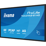 iiyama ProLite T6529AS-B1AG 64.5" 4K Ultra HD Public Display Zwart, Touch, HDMI, USB-C, Audio, LAN, WiFi 5, Android 14