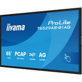 iiyama ProLite T6529AS-B1AG 64.5" 4K Ultra HD Public Display Zwart, Touch, HDMI, USB-C, Audio, LAN, WiFi 5, Android 14