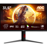 AOC U32G4U 31.5" 4K Ultra HD gaming monitor Zwart, 1x DisplayPort, 2x HDMI, 4x USB-A, 160 Hz / 360 Hz