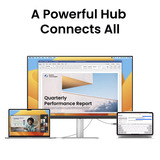 BenQ MA270UP voor MacBook 27" 4K UHD monitor Zilver, HDMI, USB-A, USB-C, Audio