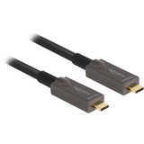 DeLOCK Actieve optische USB-C kabel Zwart, 10 meter, 4K