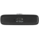DeLOCK Externe M.2 NVMe SSD behuizing USB-C 40 Gbps met RGB externe behuizing Grijs/zwart, met ventilator