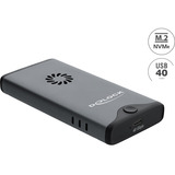 DeLOCK Externe behuizing voor M.2 NVMe SSD met USB-C 40 Gbps Grijs/zwart, met ventilator