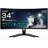 GIGABYTE G34WQCP 34" UltraWide gaming monitor Zwart, 2x HDMI, DisplayPort, 180 Hz