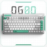 Iqunix OG80 Wormhole Wireless Mechanical Keyboard Grijs, US lay-out (QWERTY), Cherry MX Red, 80% (TKL)	, RGB leds, Hot-swappable, PBT, 2.4GHz | Bluetooth 5.1 | USB-C
