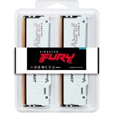 Kingston FURY 64 GB DDR5-6000 (2x 32 GB) Kit werkgeheugen Wit, KF560C30BWEAK2-64, Beast RGB, XMP, EXPO
