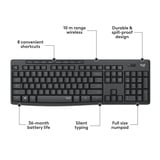 Logitech MK295 Silent Wireless Keyboard and Mouse Combo desktopset Zwart, US-International lay-out (QWERTY), 100%