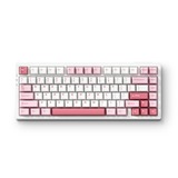 MCHOSE G75 Pro White Pink Matcha Latte V2 Tri-mode Gasket Structure Gaming Mechanical, gaming toetsenbord Wit/pink (roze), US lay-out, Huano Matcha Latte V2, 75%, RGB, Hot swap, Double-Shot PBT, draadloos / Bluetooth / USB-C
