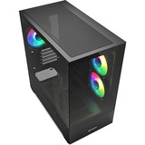 Sharkoon MK6 RGB mini tower behuizing Zwart | 2x USB-A | 1x USB-C | RGB | Tempered Glass