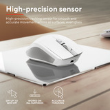 Trust Ozaa+ Draadloze Muis Zijscrollwiel Oplaadbaar  Wit, 800-3200 Dpi, 2.4GHz, 2x Bluetooth