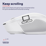 Trust Ozaa+ Draadloze Muis Zijscrollwiel Oplaadbaar  Wit, 800-3200 Dpi, 2.4GHz, 2x Bluetooth