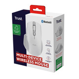 Trust Ozaa+ Draadloze Muis Zijscrollwiel Oplaadbaar  Wit, 800-3200 Dpi, 2.4GHz, 2x Bluetooth