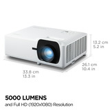 ViewSonic LS751HD Laser projector Full HD Wit, 5000 ANSI Lumen, voor bedrijven en onderwijs	