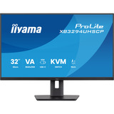 iiyama ProLite XB3294UHSCP-B1 31.5" 4K Ultra HD monitor Zwart, 1x DisplayPort, 2x HDMI, 3x USB-C, 2x USB-A