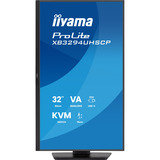 iiyama ProLite XB3294UHSCP-B1 31.5" 4K Ultra HD monitor Zwart, 1x DisplayPort, 2x HDMI, 3x USB-C, 2x USB-A