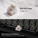 ASUS ROG Strix Scope II 96 Wireless RGB mechanisch gaming toetsenbord Zwart, US lay-out (QWERTY), ROG NX Snow, 96%, RGB leds, 96%, Hot-swappable, PBT Double-shot, Bluetooth / 2.4GHz / USB 2.0