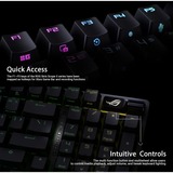 ASUS ROG Strix Scope II 96 Wireless RGB mechanisch gaming toetsenbord Zwart, US lay-out (QWERTY), ROG NX Snow, 96%, RGB leds, 96%, Hot-swappable, PBT Double-shot, Bluetooth / 2.4GHz / USB 2.0