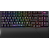 ASUS ROG Strix Scope II 96 Wireless, gaming toetsenbord Zwart, US lay-out, ROG NX Snow, 96%, RGB leds, Hot-swappable, PBT Double-shot, Bluetooth / 2.4GHz / USB 2.0