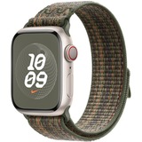 Apple Geweven sportbandje van Nike - Sequoia/oranje (41 mm) armband Groen/oranje