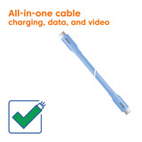 Club 3D Gen2x2 Type-C Bi-Directional, 2 meter kabel Lichtblauw, 4K60Hz, Data 20Gbps, PD 240W(48V/5A) EPR