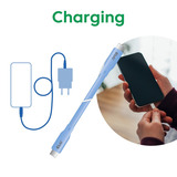 Club 3D Gen2x2 Type-C Bi-Directional, 2 meter kabel Lichtblauw, 4K60Hz, Data 20Gbps, PD 240W(48V/5A) EPR