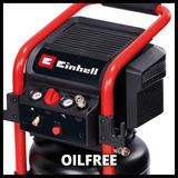 EINHELL TE-AC 240/24 Silent Compressor Zwart/rood, 24 liter