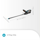 GARDENA Accuheggenschaar EasyCut 55/18V set Grijs/turquoise, 14735-20, accu en oplader inbegrepen