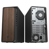 HP OmniDesk Desktop AI M03-0031nd PC (D13SFEA) pc-systeem Zwart/houtkleur | Ultra 7 265 | Intel Graphics | 16 GB | 1 TB SSD
