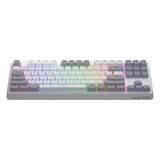 Hator Rockfall 3 TKL Wireless RGB mechanisch gaming toetsenbord Wit, US lay-out (QWERTY), HATOR Aurum Orange, 80% (TKL)	, RGB, PBT keycaps, Hotswap, 2.4 GHz / Bluetooth / USB-C