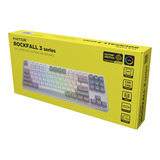 Hator Rockfall 3 TKL Wireless RGB mechanisch gaming toetsenbord Wit, US lay-out (QWERTY), HATOR Aurum Orange, 80% (TKL)	, RGB, PBT keycaps, Hotswap, 2.4 GHz / Bluetooth / USB-C