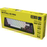 Hator Skyfall Pro Wireless, gaming toetsenbord Zwart, US lay-out, HATOR Aurum Vanilla Silent, 65%, RGB, Double-shot PBT, Hot-swap, 2.4GHz / Bluetooth / USB-C