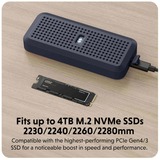 Hyper USB4 NVMe SSD Enclosure externe behuizing Zwart, USB4 40Gbps