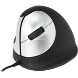 R-Go Tools HE Ergonomic Mouse M Links Zwart/zilver, 3500dpi