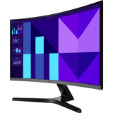 SAMSUNG Essential S27D396GAU 27" curved monitor Zwart, 100 Hz, VGA, HDMI, Audio