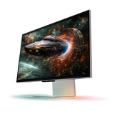 Samsung Odyssey 3D G90XF 27" 4K UHD gaming monitor Zilver, 2x HDMI, DisplayPort, 2x USB-A, USB-B, 165 Hz