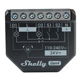 Shelly 2PM Gen4 relais Zwart, Bluetooth, Wifi