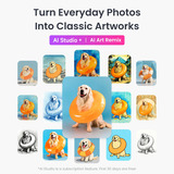 SwitchBot AI Art Frame 31,5" digitale fotolijst Zwart/wit, 2.4GHz Wi-Fi, Bluetooth 4.2