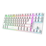 Trust GXT 831W Thado Draadloos TKL RGB gaming toetsenbord Wit, US lay-out (QWERTY), 80% (TKL), 2,4GHz