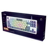 Trust GXT 872 Xyra Mechanisch TKL-gamingtoetsenbord, gaming toetsenbord Wit, US lay-out, Leobog Seiya, 80% (TKL), RGB, hot swap