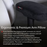 Arozzi Memory Foam Armrest Pads polssteun Zwart