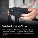 Arozzi Memory Foam Armrest Pads polssteun Zwart