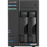 Asustor Lockerstor 2 incl. 2x WD Red Plus 4 TB harde schijf nas Zwart, 2x LAN, HDMI, USB