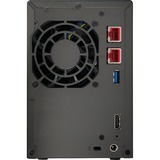 Asustor Lockerstor 2 incl. 2x WD Red Plus 4 TB harde schijf nas Zwart, 2x LAN, HDMI, USB
