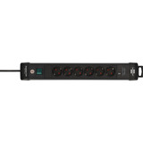 Brennenstuhl Premium-Line stekkerdoos 6-voudig met USB C PD 30W en USB A 18W stekkerdoos Zwart, 1x USB-A, 1x USB-C