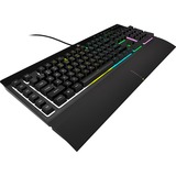 Corsair K55 RGB PRO, gaming toetsenbord Zwart, US lay-out, Membraan, RGB leds