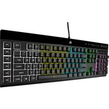 Corsair K55 RGB PRO, gaming toetsenbord Zwart, US lay-out, Membraan, RGB leds